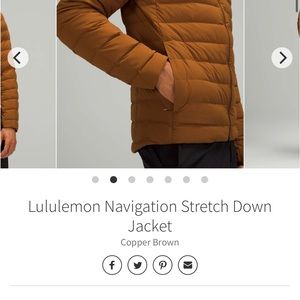 Lululemon Navigation Stretch Down Jacket
Copper Brown